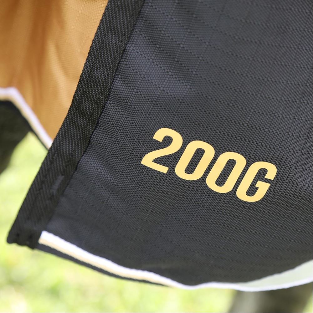 Shires Highlander Plus 200 Turnout Rug & Neck Set (Black)