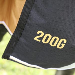 Shires Highlander Plus 200 Turnout Rug & Neck Set (Black)