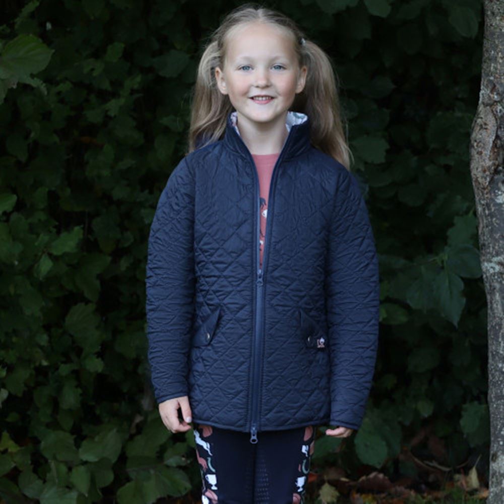 Pony Passion Quilted Jacket by Little Rider (Navy)