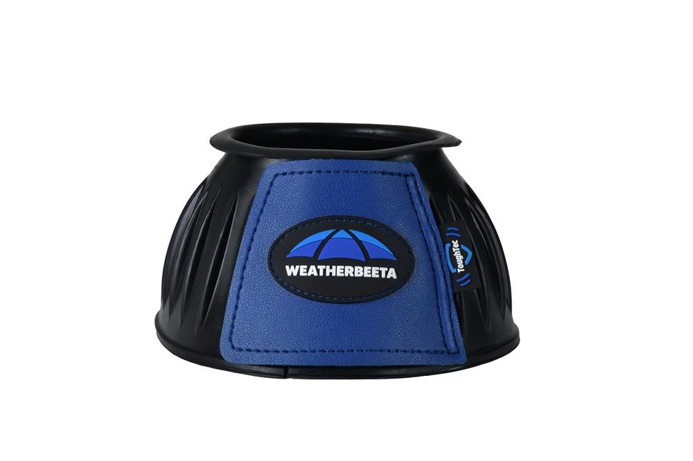 Weatherbeeta Tough-Tec Prime Rubber Bell Boots (Black/Cobalt)