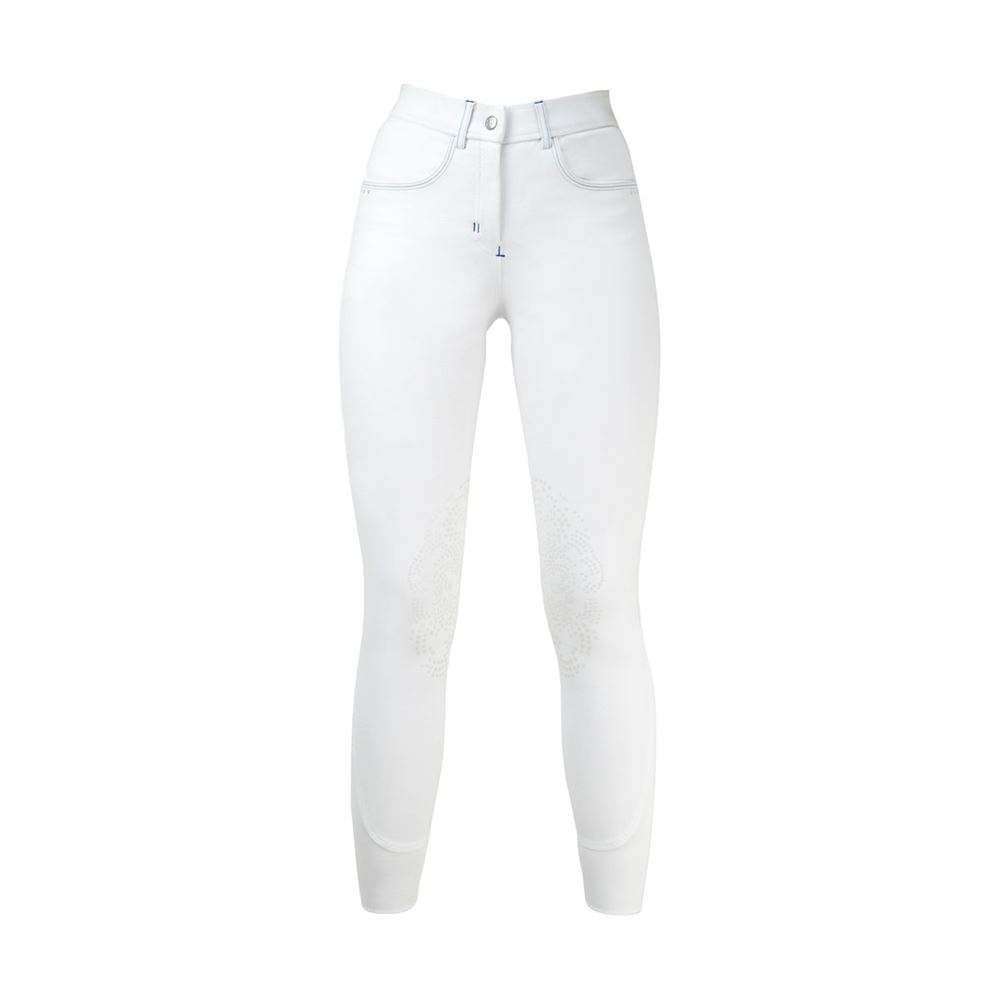 HyPERFORMANCE Olympian Ladies Breeches (White/Royal Blue)