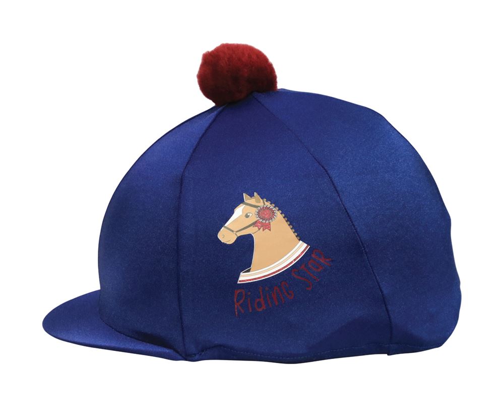 Riding Star Collection Hat Cover by Little Rider (Navy/Burgundy)