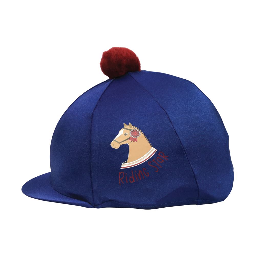 Riding Star Collection Hat Cover by Little Rider (Navy/Burgundy)