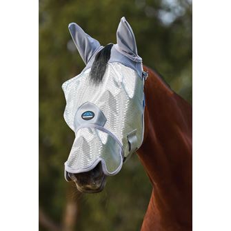 Weatherbeeta Comfitec Hexi Shield Fly Mask with Ears & Nose (Silver)