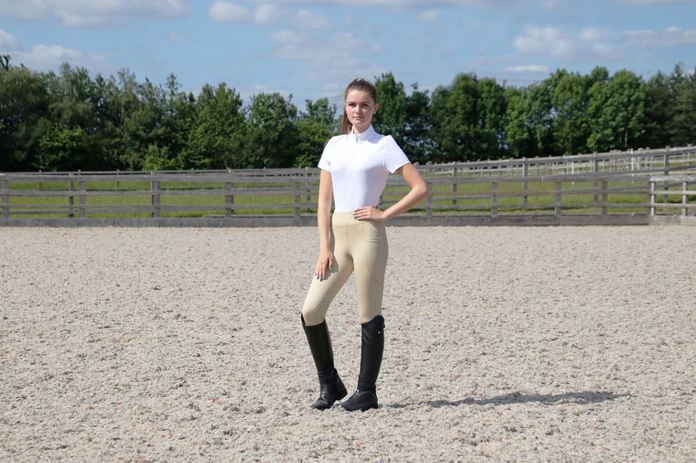 Hy Equestrian Selah Competition Riding Tights (Beige)