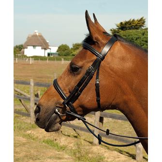Heritage Saddlery English Leather Bridle with Raised Cavesson Noseband