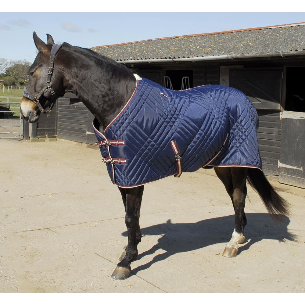 Rhinegold Dallas Chevron Stable Quilt - 200g (Navy)