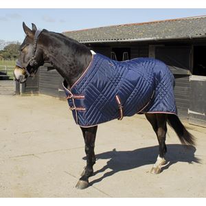 Rhinegold Dallas Chevron Stable Quilt - 200g (Navy)