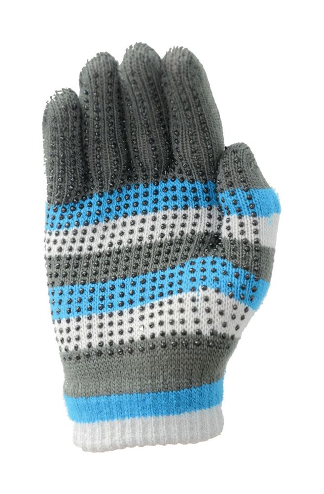 Hy Equestrian Magic Striped Gloves (Blue/Grey)