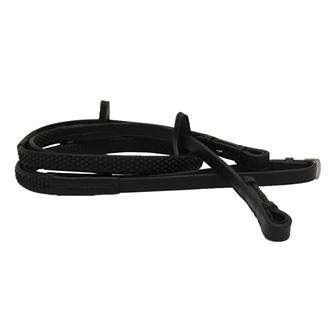 Horseware Rambo Micklem English Leather Competition Reins (Pony - Black) *Clearance*