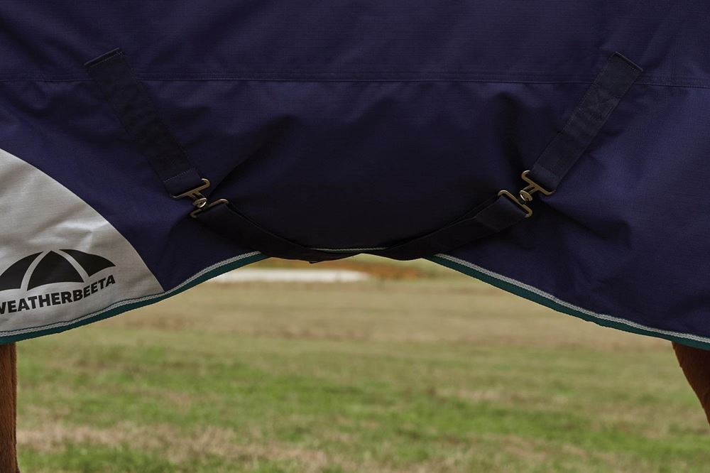 Weatherbeeta Comfitec Plus Dynamic Turnout High Neck - 220g (Navy/Forest Green)