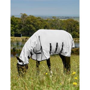Weatherbeeta ComFiTec Sweet Itch Shield Fly Sheet Combo (White/Charcoal)