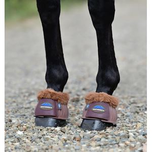 Weatherbeeta Tough-Tec Prime Fleece Trim Rubber Bell Boots (Brown)