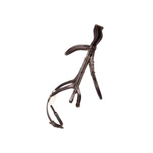 ProPresicce Pelle Grackle Leather Bridle by Hy Equestrian (Brown with Brass Hardware)