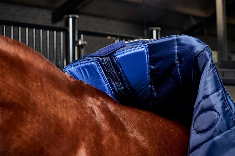 Weatherbeeta Anti-Static Fleece Cooler Standard (Navy/Burgundy)