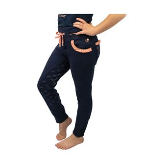 The Princess and the Pony Pull on Jodhpurs by Little Rider (Navy/Peach)