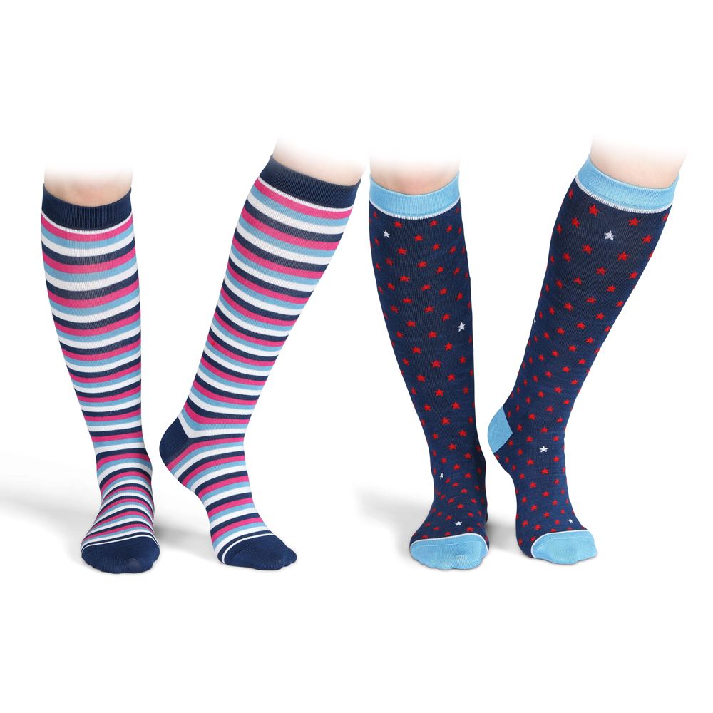 Shires Bamboo Socks - Adult 2 Pack (Navy)