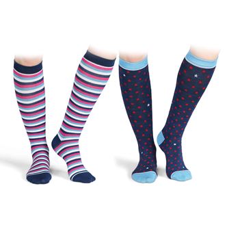 Shires Bamboo Socks - Child 2 Pack (Navy)