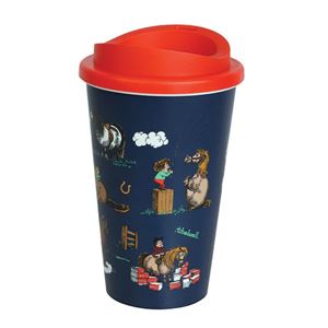 Hy Equestrian Thelwell Collection Take Away Cup (Practice Makes Perfect)