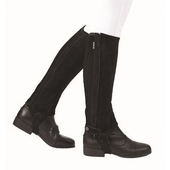 Dublin Adults Suede Half Chaps (Black)