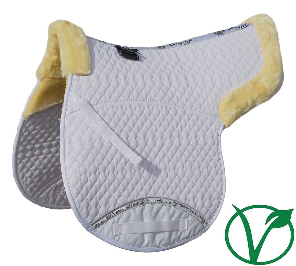 Rhinegold Luxe Fur Numnah (White/Natural)