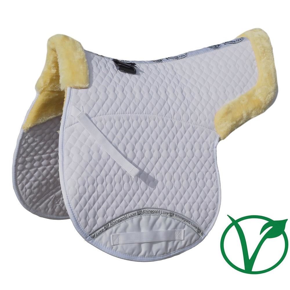 Rhinegold Luxe Fur Numnah (White/Natural)