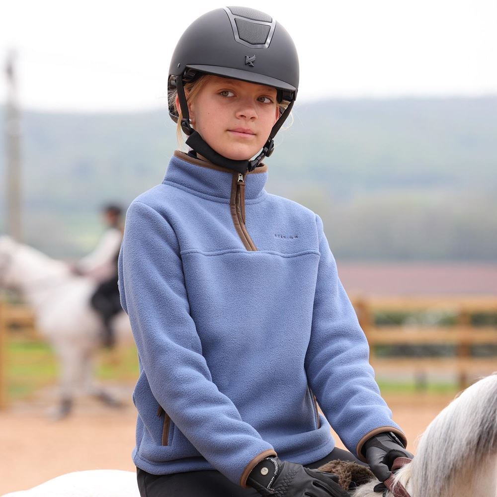 Shires Aubrion Core Half Zip Fleece - Young Rider (Blue)