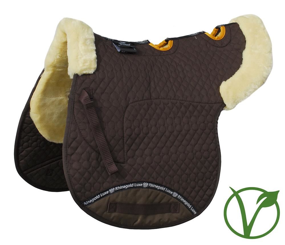 Rhinegold Luxe Fur Vented Numnah (Brown/Natural)