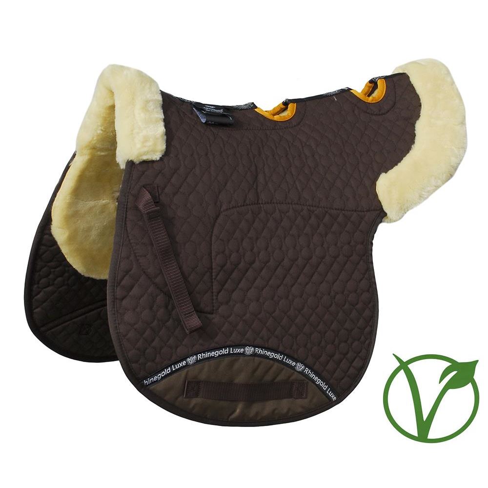 Rhinegold Luxe Fur Vented Numnah (Brown/Natural)