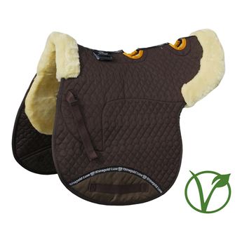 Rhinegold Luxe Fur Vented Numnah (Brown/Natural)