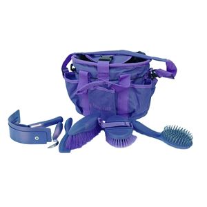 Rhinegold Grooming Bag with Kit (Purple)