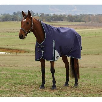 Weatherbeeta Comfitec Plus Dynamic Turnout High Neck - 220g (Navy/Forest Green)