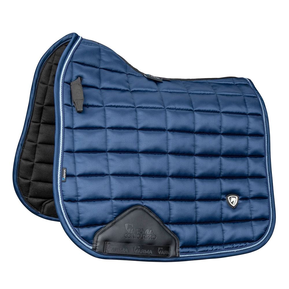 Shires ARMA Eltar Satin Dressage Saddlecloth (Navy)