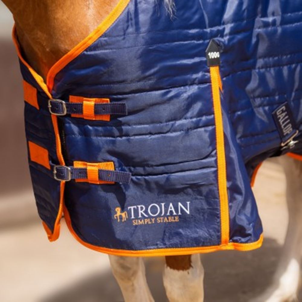Gallop Trojan 100 Stable Rug (Navy/Orange)