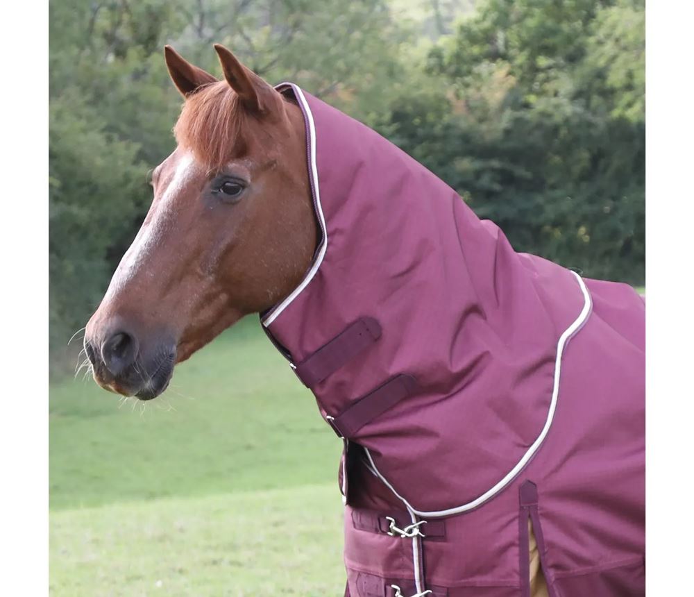Shires Highlander Plus 100 Turnout Rug Neck Cover (Maroon)