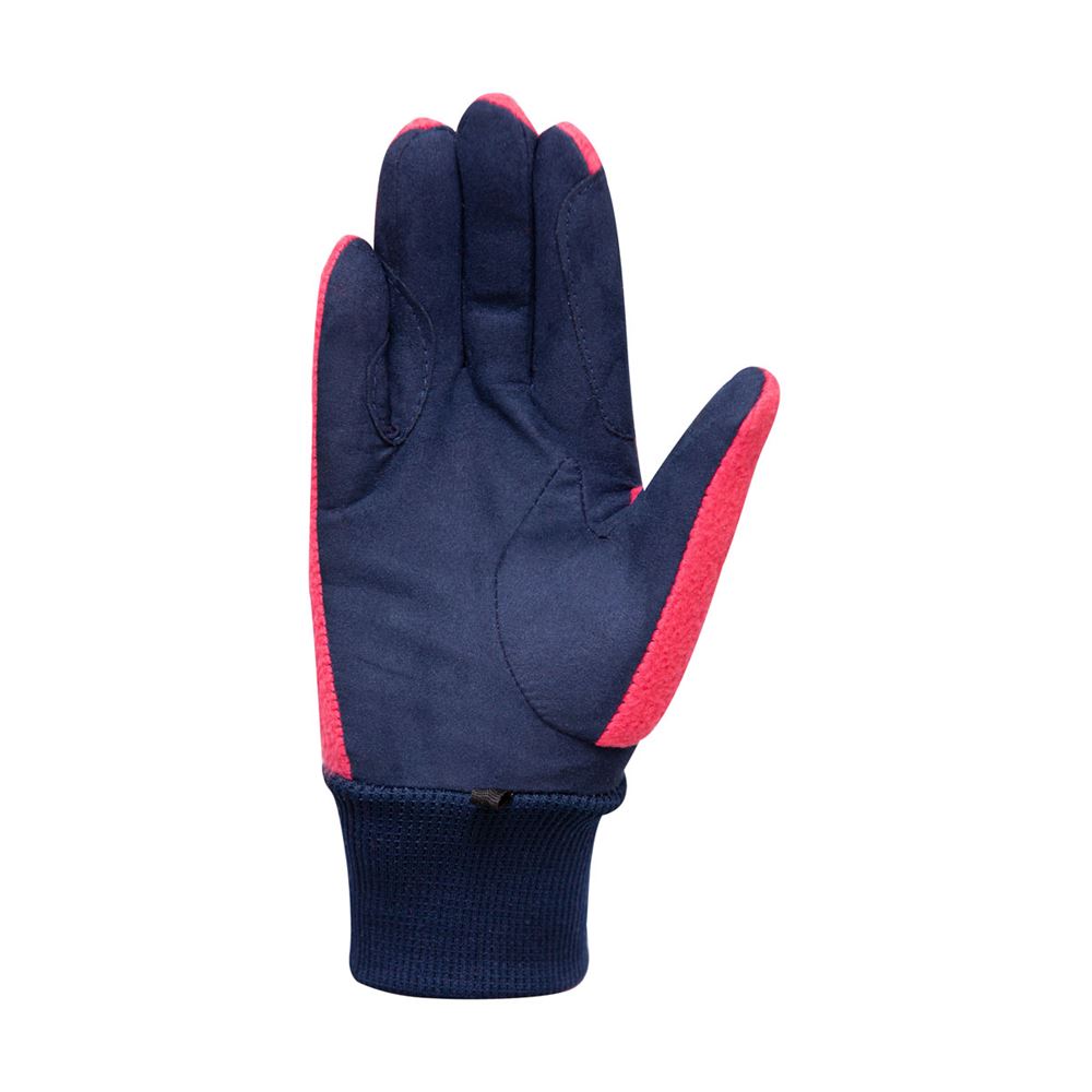 Hy Equestrian Children's Winter Two Tone Riding Gloves (Navy/Raspberry)