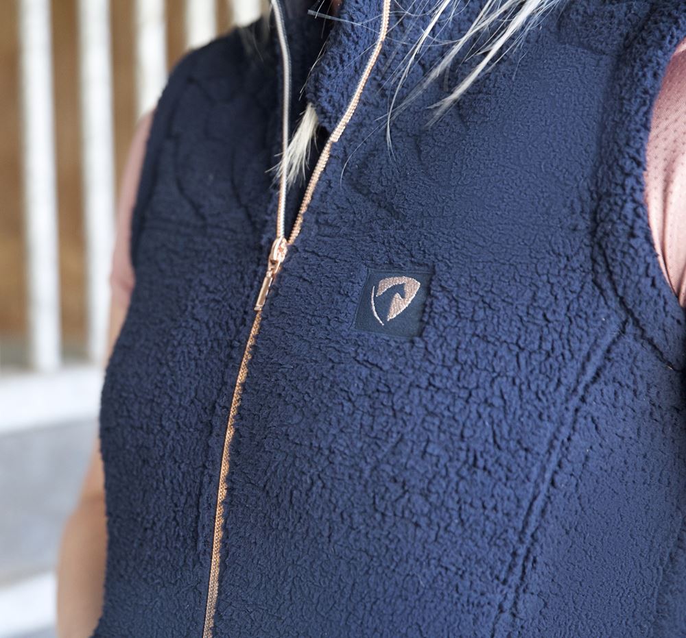 Hy Equestrian Elevate Teddy Fleece Gilet (Navy)