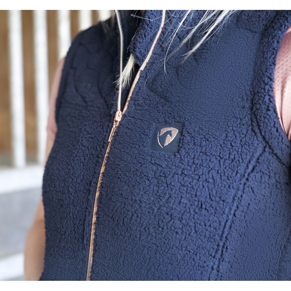 Hy Equestrian Elevate Teddy Fleece Gilet (Navy)