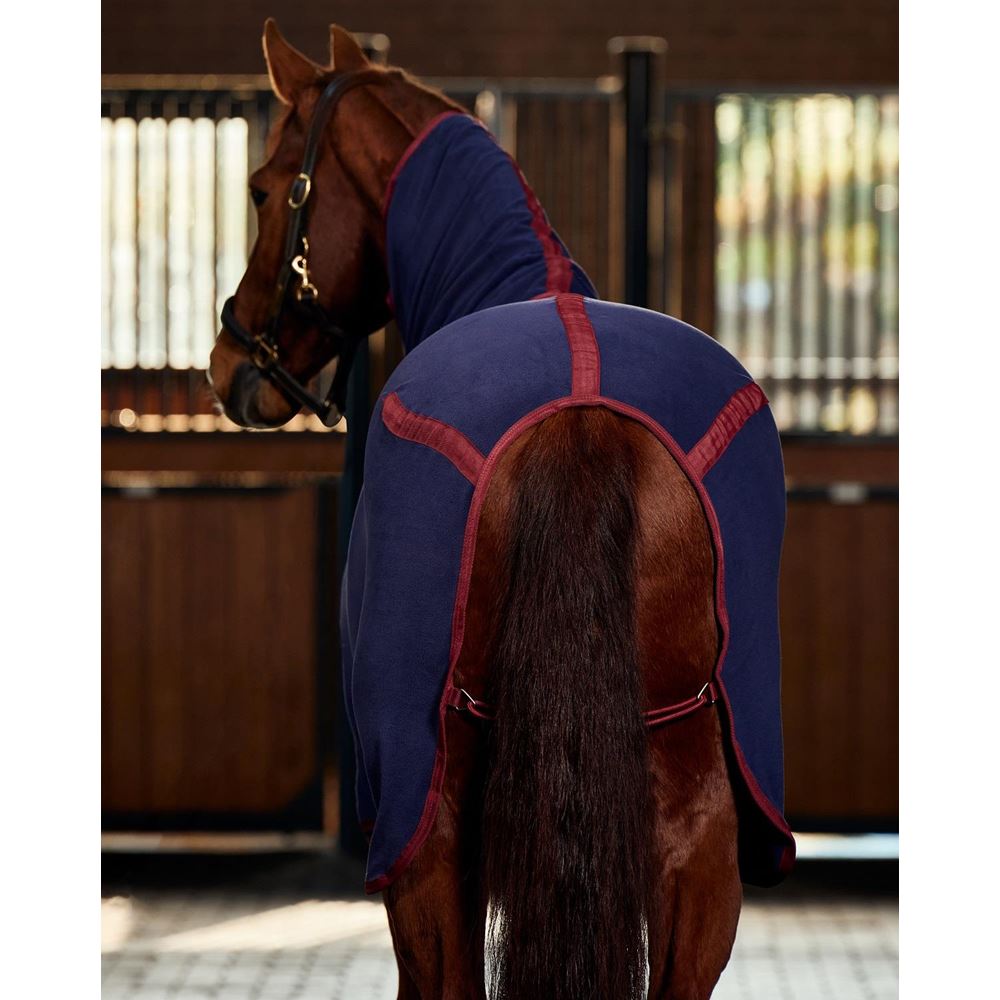 Weatherbeeta Anti-Static Fleece Cooler Combo (Navy/Burgundy)