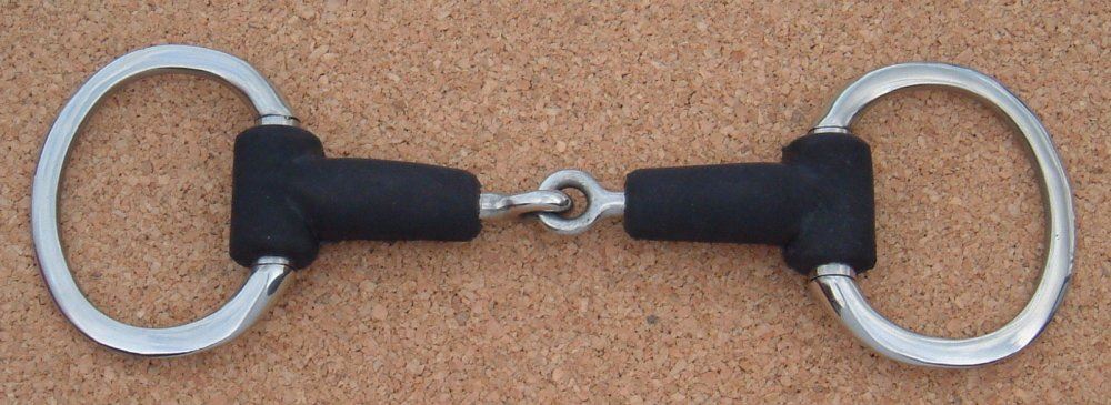 Eggbutt Snaffle Rubber Covered Jointed Mouth