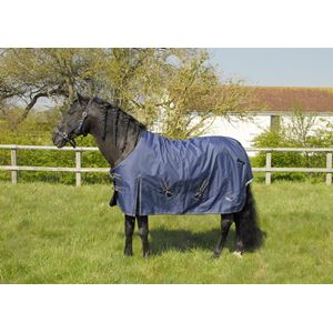 Rhinegold Arizona Outdoor Rug - 100g (Navy/Grey Binding)