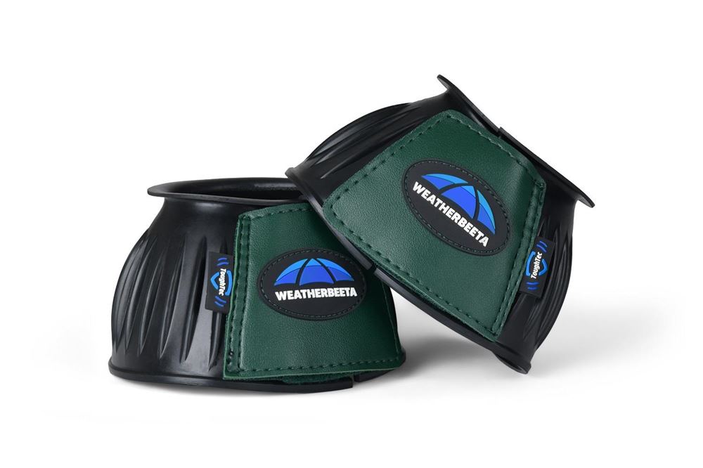 Weatherbeeta Tough-Tec Prime Rubber Bell Boots (Black/Forest Green)