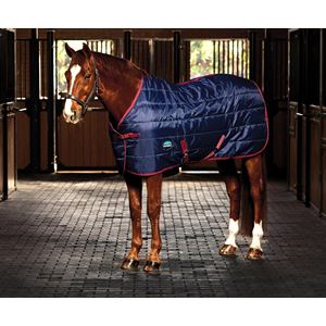 Weatherbeeta Comfitec 210D Channel Quilt Stable Standard - 220g (Navy/Burgundy)