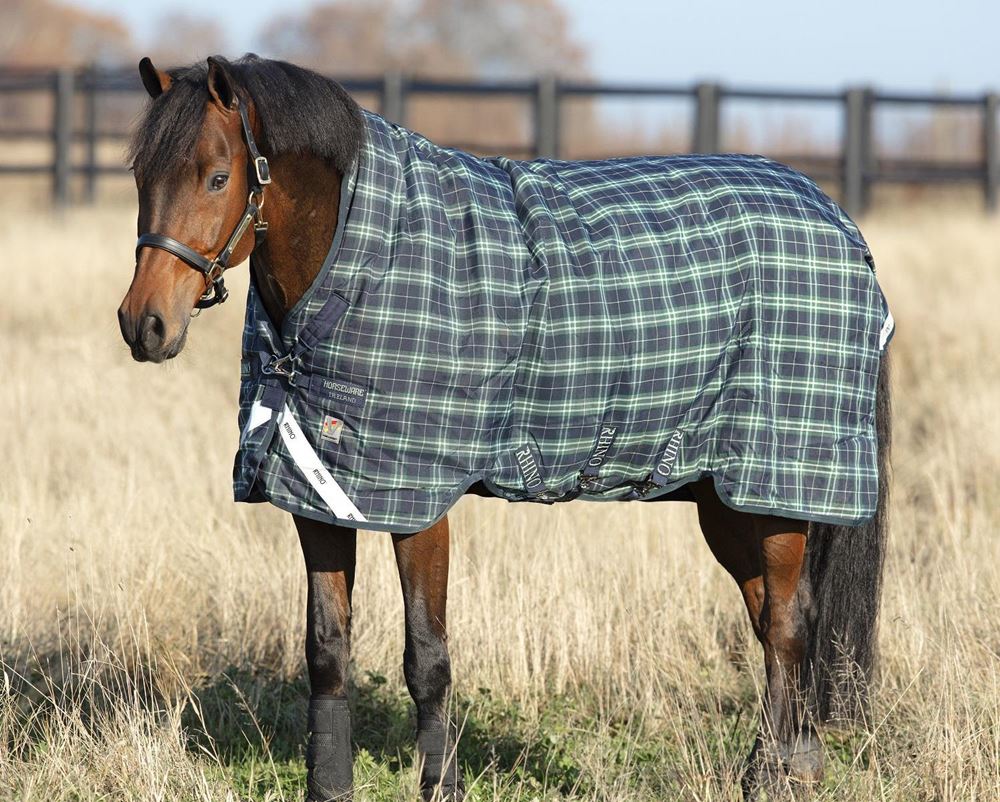 Horseware Rhino Wug with Vari-Layer 450g (Hunter Check/Navy & Green)