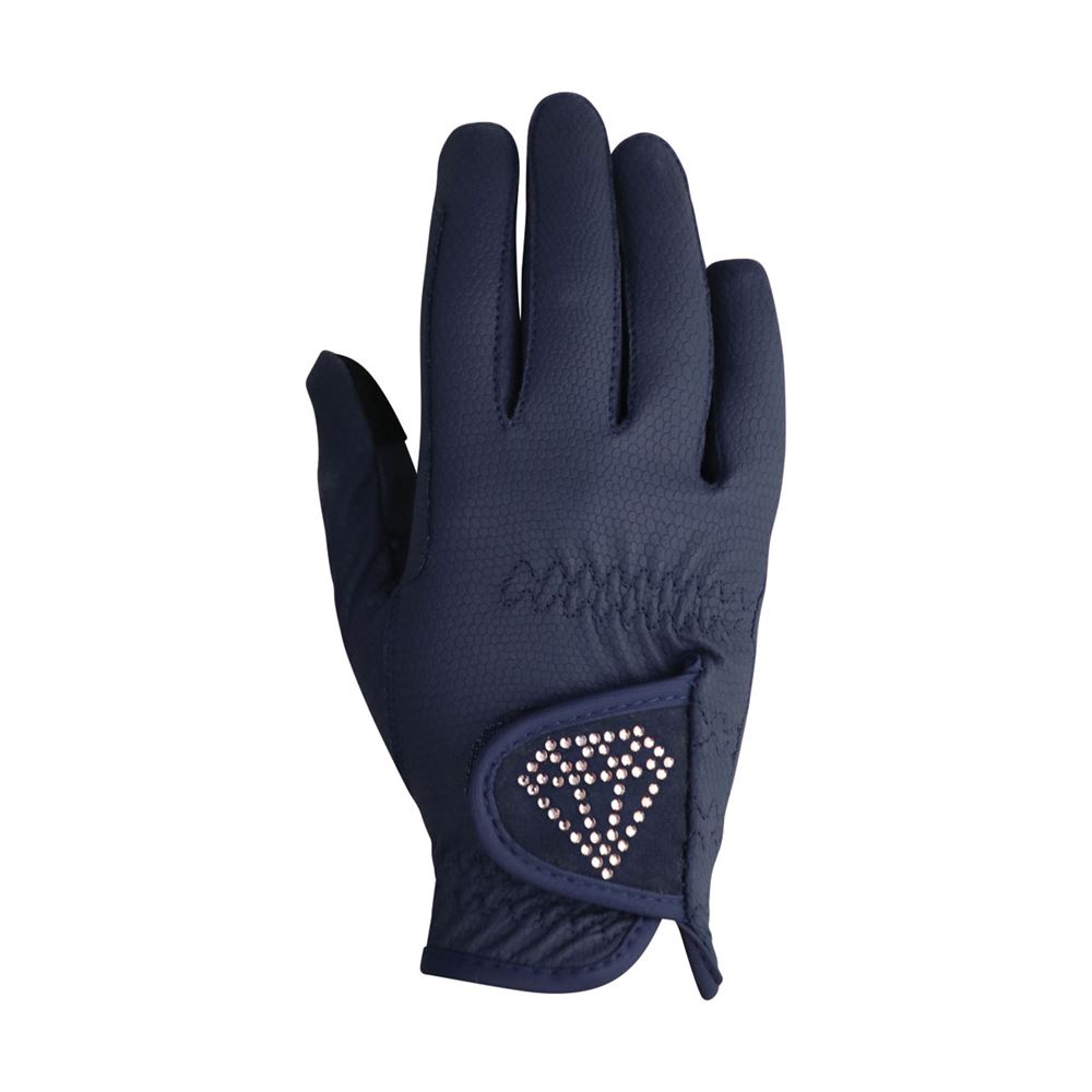 Hy Equestrian Cadiz Children’s Riding Gloves - Child (Navy)