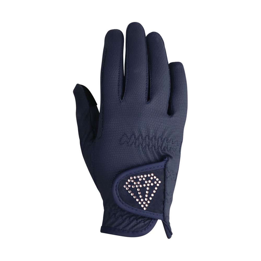 Hy Equestrian Cadiz Children’s Riding Gloves - Child (Navy)