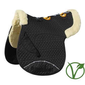 Rhinegold Luxe Fur Vented Numnah (Black/Natural)