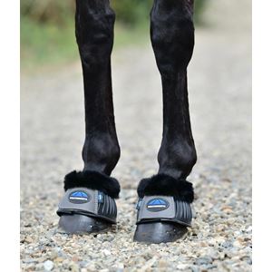 Weatherbeeta Tough-Tec Prime Fleece Trim Rubber Bell Boots (Black/Grey)