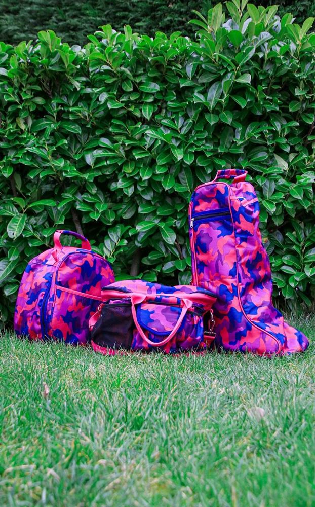 Hy Equestrian DynaForce Boot Bag (Raspberry/Navy)