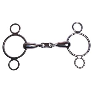 Korsteel Stainless Steel French Link 2 Ring Dutch Gag Bit